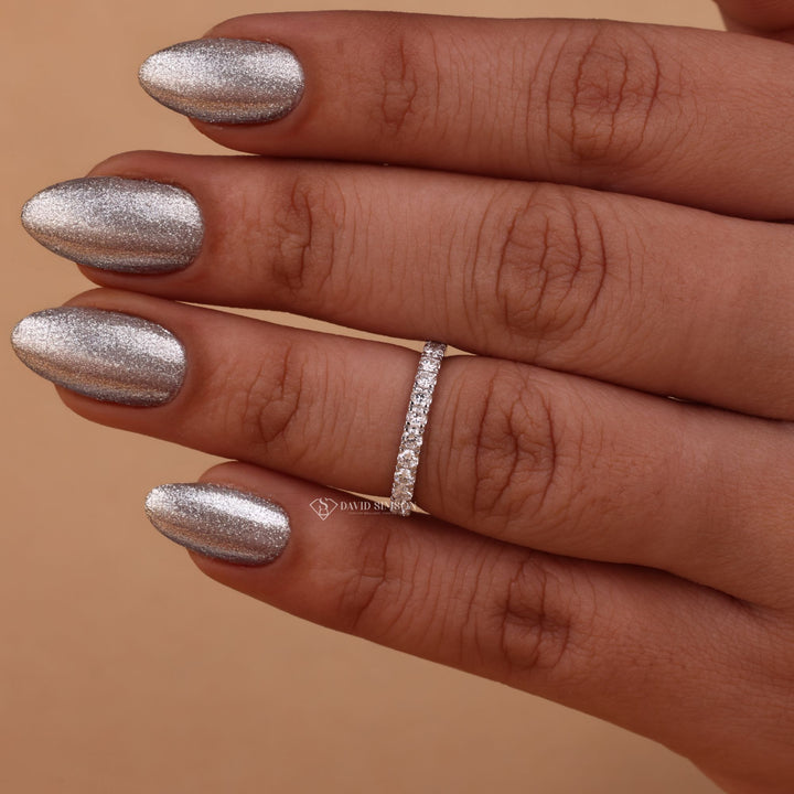 Stacking Wedding Band
Eternity Diamond Band
Round Moissanite Eternity
Moissanite Stacking Ring