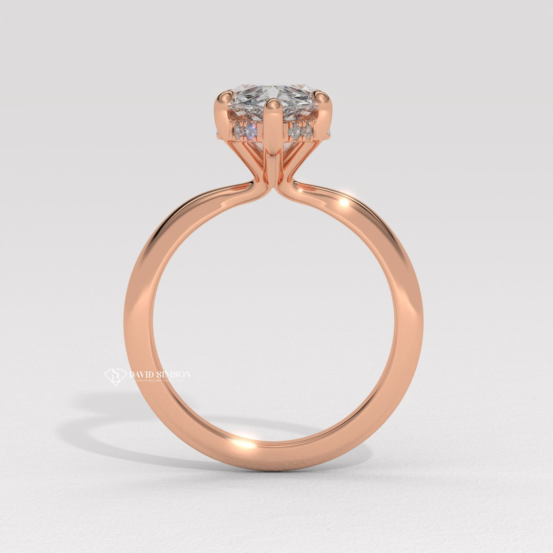 Halo diamond engagement ring, Solitaire diamond engagement ring, Unique diamond engagement ring, Custom diamond engagement ring,