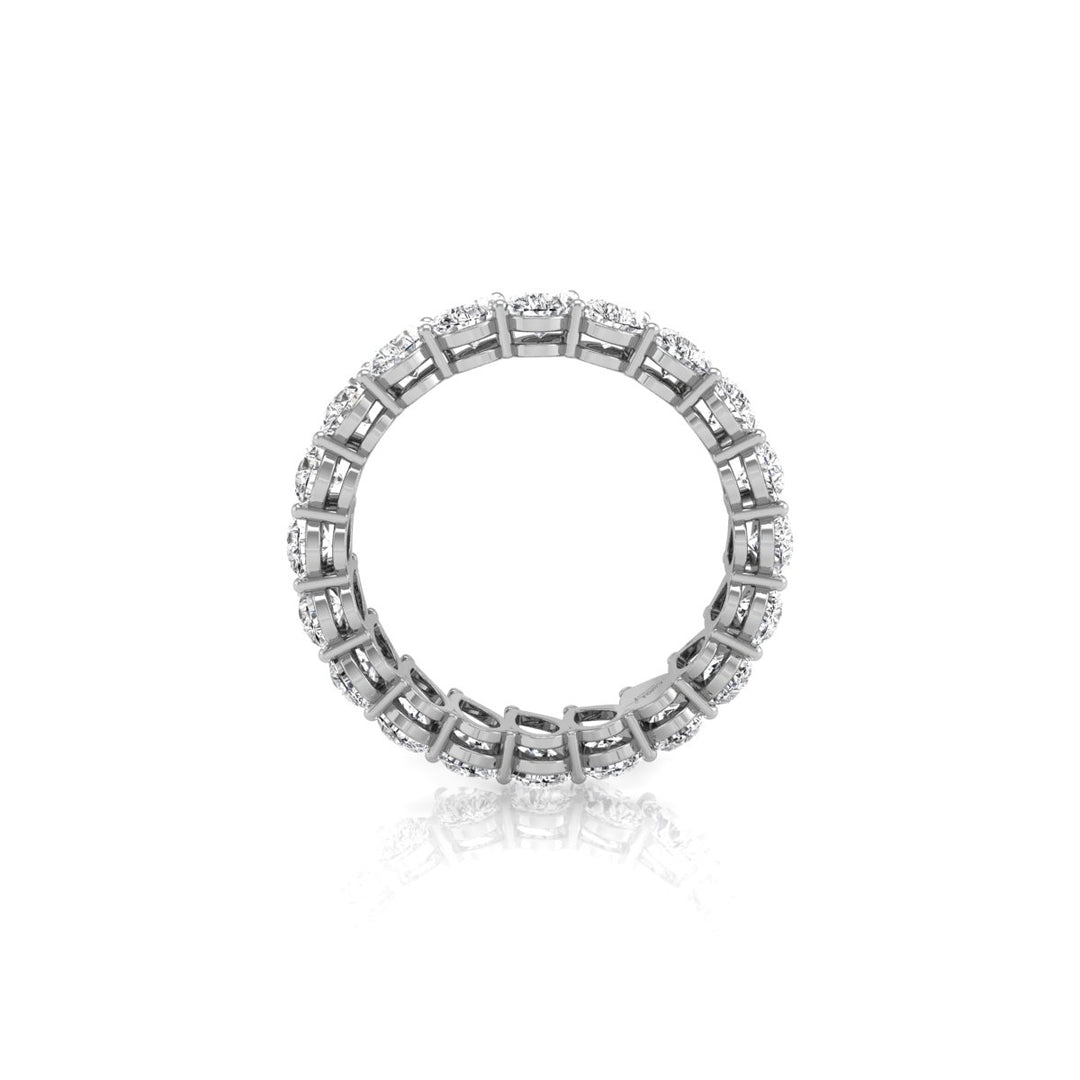 Pear Cut Moissanite Eternity Diamond Wedding Band for Her