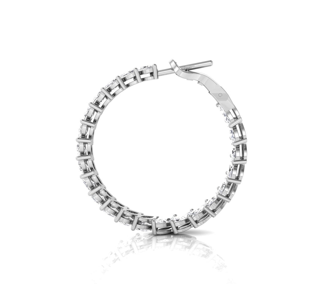 Marquise Cut Hoops Diamond Earrings for Women