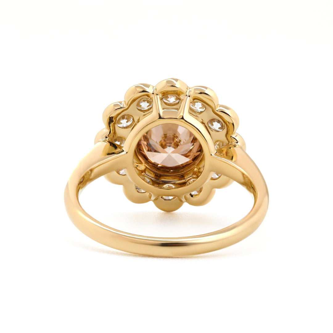 Rose Gold Flower Ring
Unique Halo Setting
Chocolate Diamond Style
Botanical Jewelry
Earthy Diamond Ring
Round Diamond Halo
Large Brown Diamond
