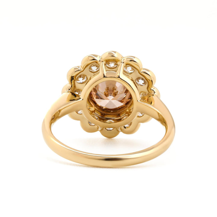 Rose Gold Flower Ring
Unique Halo Setting
Chocolate Diamond Style
Botanical Jewelry
Earthy Diamond Ring
Round Diamond Halo
Large Brown Diamond
