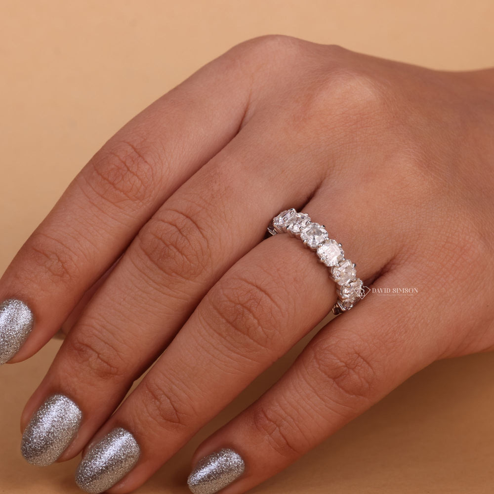 Moissanite Eternity Wedding Band
Step Cut Moissanite Ring
D Color VVS1 Moissanite Band
Lab Created Asscher Cut Ring
