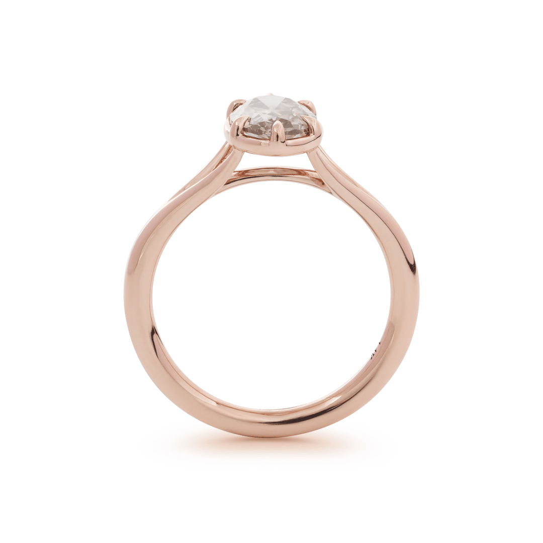 Victorian Inspired RingWarm Tone DiamondFancy Color SolitaireBespoke Bridal JewelryBoho Chic Engagement