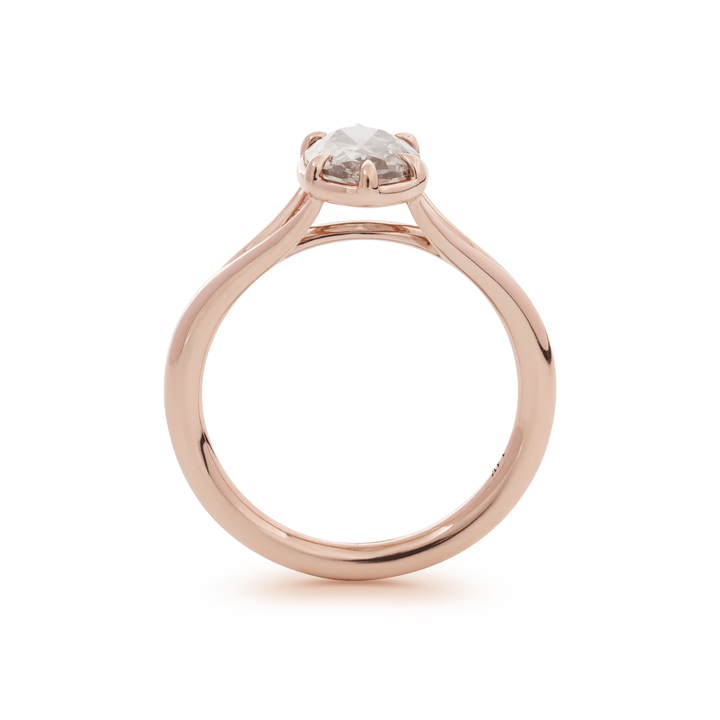Victorian Inspired RingWarm Tone DiamondFancy Color SolitaireBespoke Bridal JewelryBoho Chic Engagement