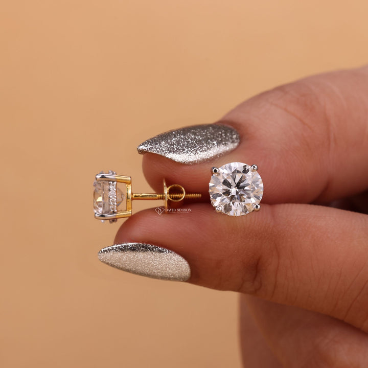 Gift for Her, Classic Studs, Prom Jewelry, Bridesmaid Gift, Fine Jewelry, Handcrafted Earrings.
