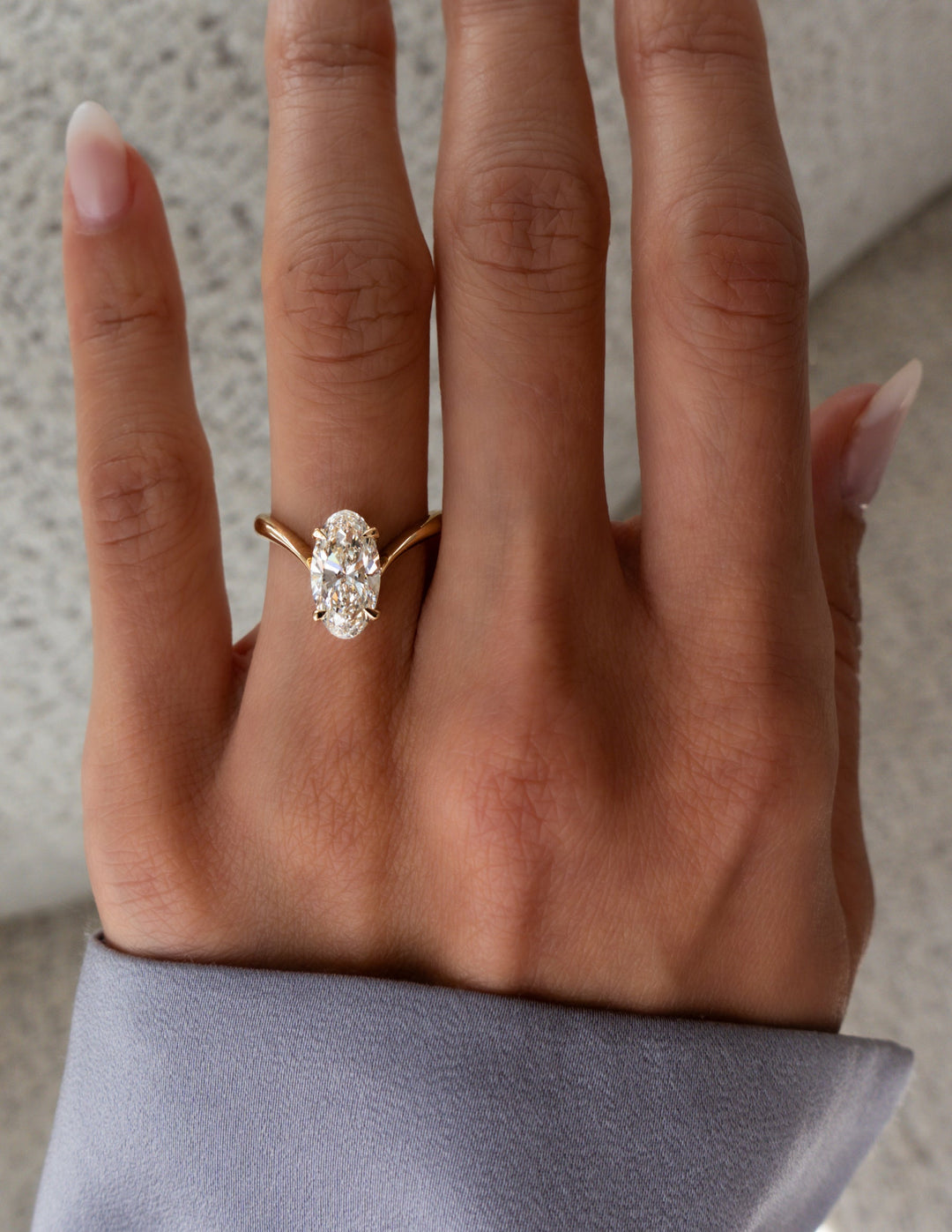 1.50CT-2.50CT Elongated Oval Cut Moissanite Diamond Eve Engagement Rin – DAVID SIMSON