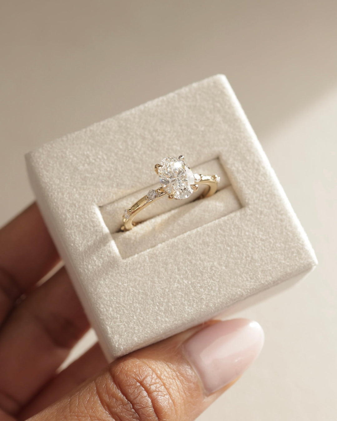 1.37 CT Oval Cut Moissanite Dainty Pave &amp; Hidden Halo Engagement Ring