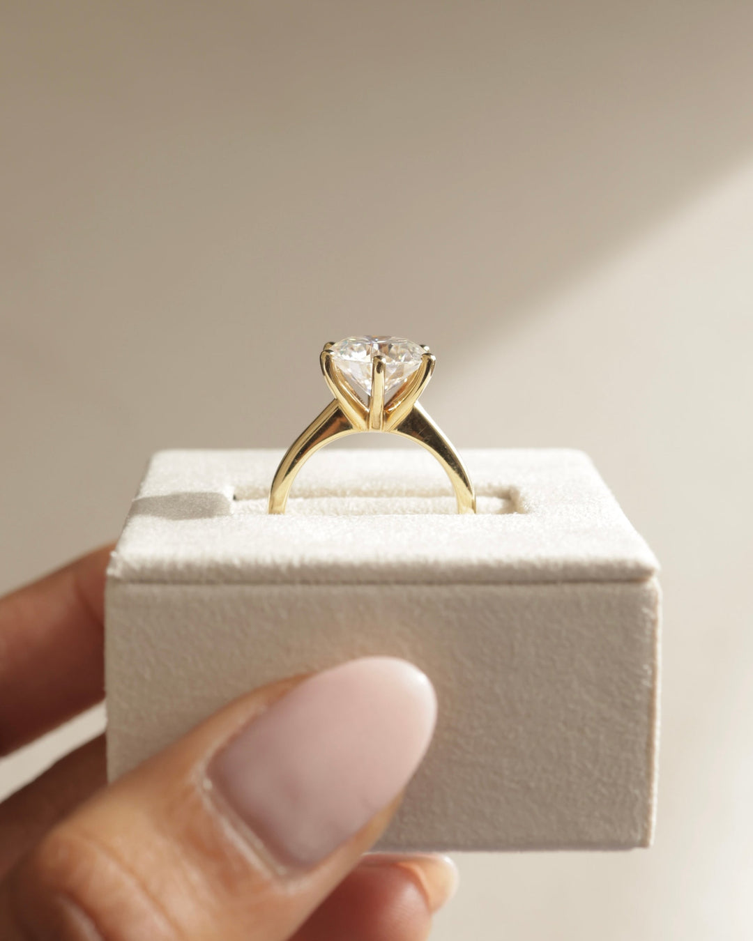 3.0 CT Round Cut Moissanite Solitaire Engagement Ring