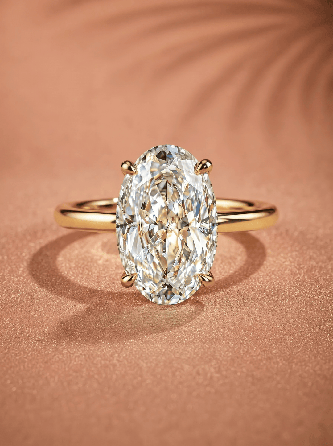 Hailey Bieber Engagement Ring – Oval Hidden Halo Diamond