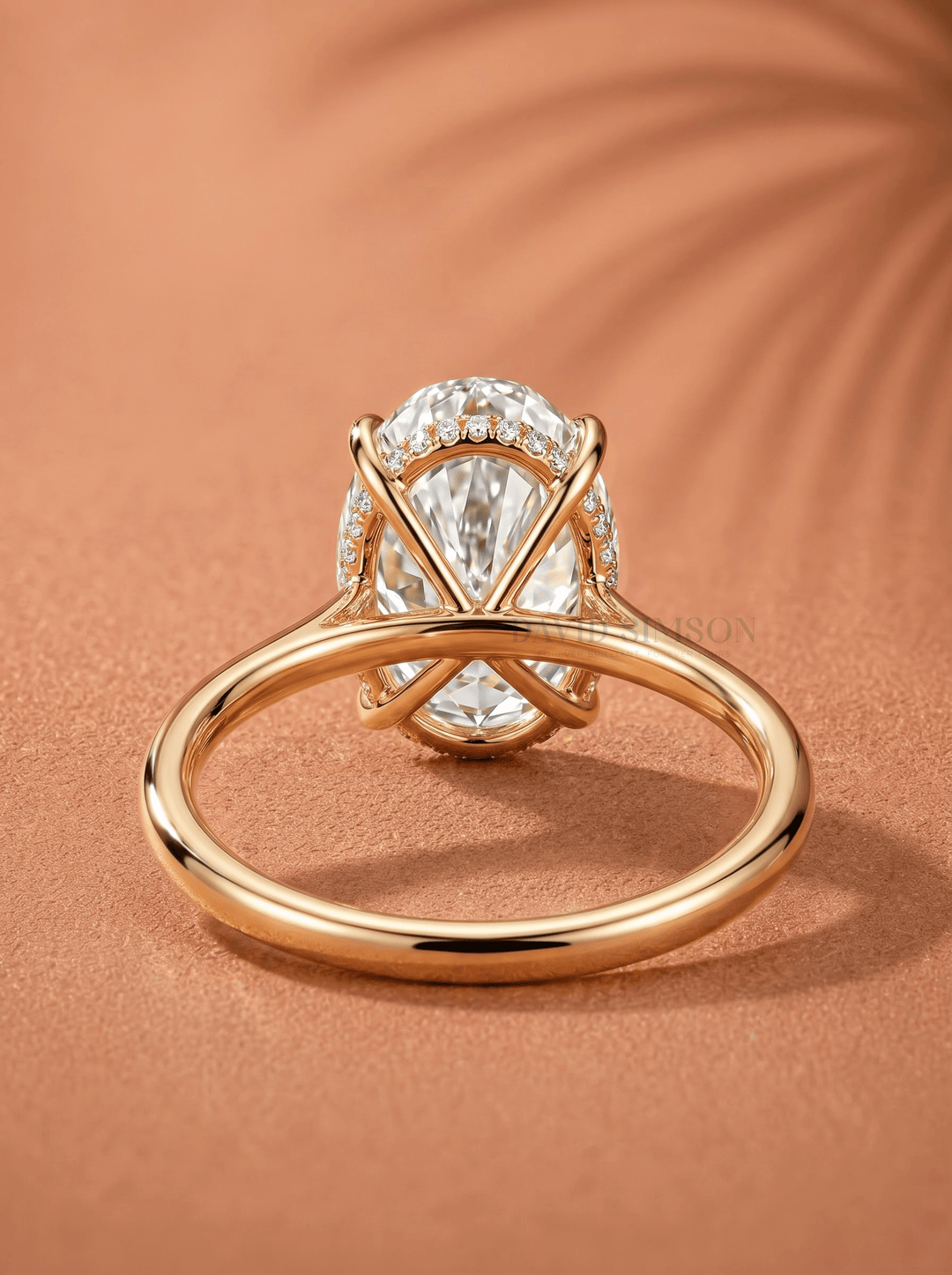 Hailey Bieber Engagement Ring – Oval Hidden Halo Diamond