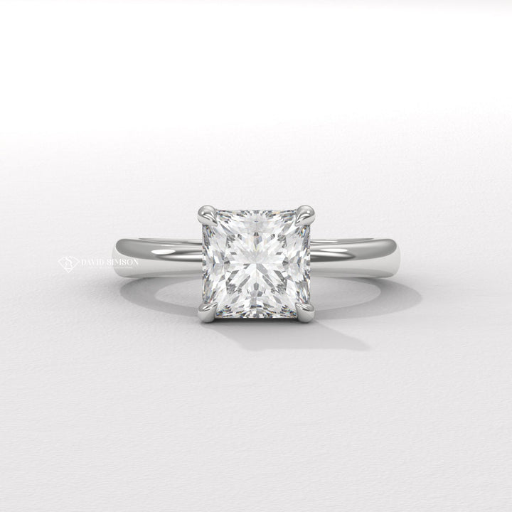 Made-to-order engagement ring, Personalized engagement ring, Exclusive engagement ring, Engraved engagement ring, Halo diamond engagement ring, Solitaire diamond engagement ring