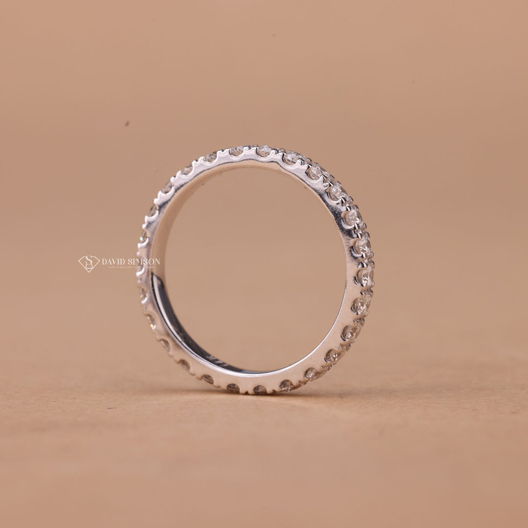 Travel Wedding Band
Promise Stacking Ring
Handmade Eternity Band
Moissanite Jewelry Gift
