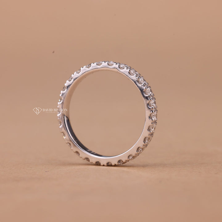 Travel Wedding Band
Promise Stacking Ring
Handmade Eternity Band
Moissanite Jewelry Gift
