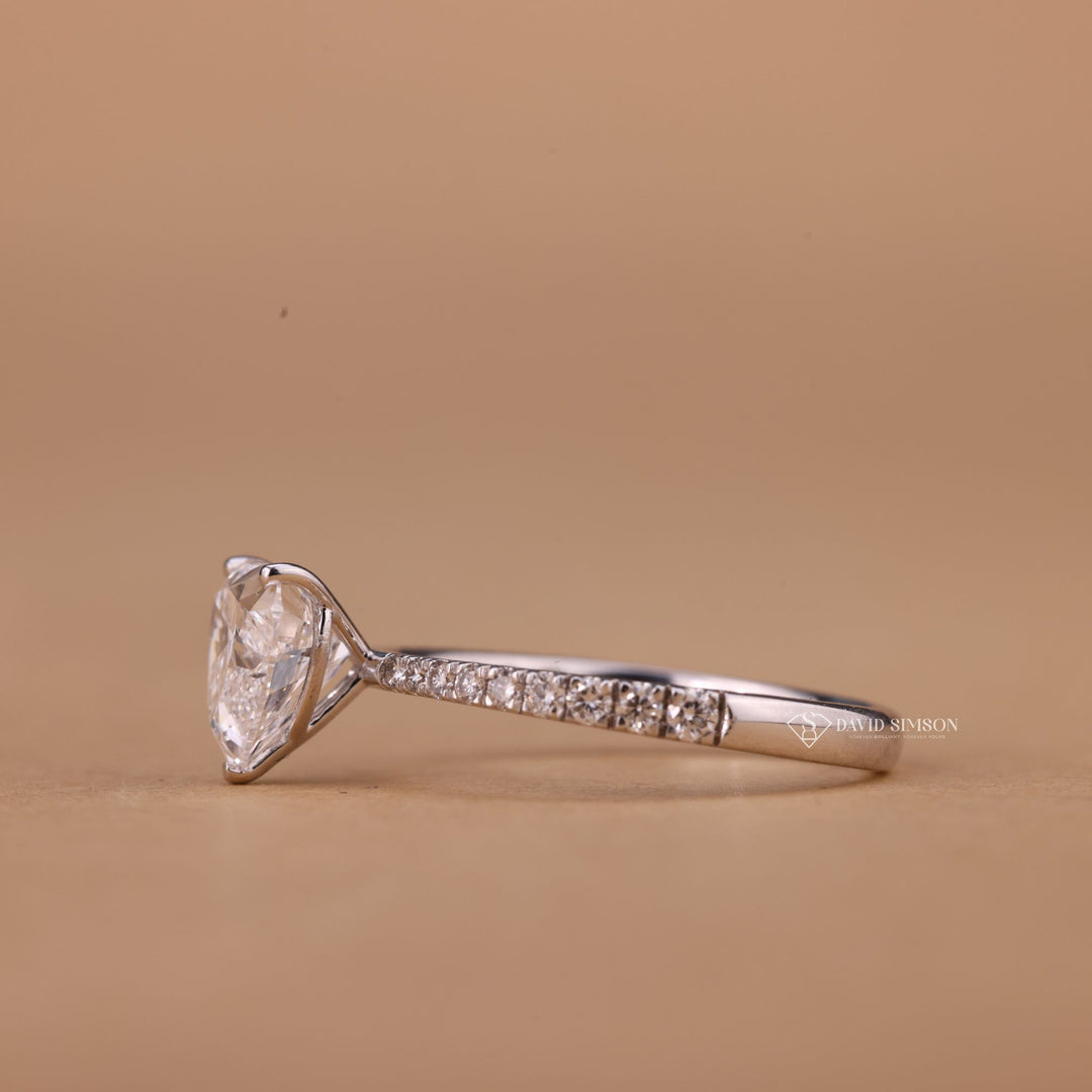 Heart Cut Promise Ring
White Gold Heart Moissanite
Rose Gold Heart Moissanite