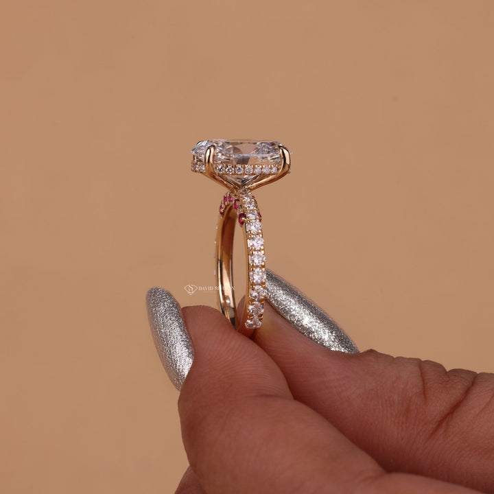 Unique Engagement Ring
Oval Diamond Alternative
3.5 Carat Moissanite
