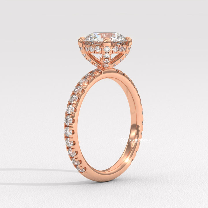 Hidden halo engagement ring, Best hidden halo diamond rings, Classic hidden halo engagement rings, Affordable hidden halo rings, 