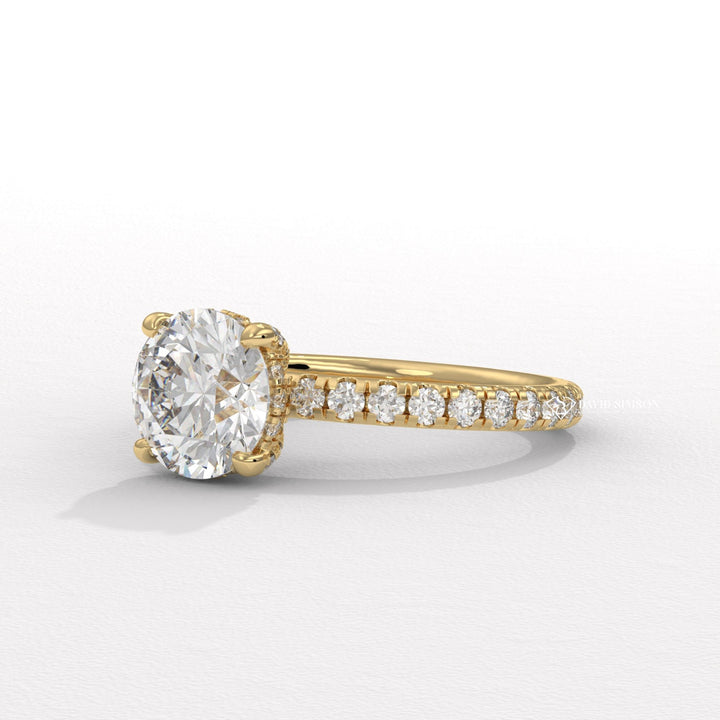 How to choose a pave ring, Pave rings for men, Princess cut pave engagement ring, Hidden halo pave engagement rings,