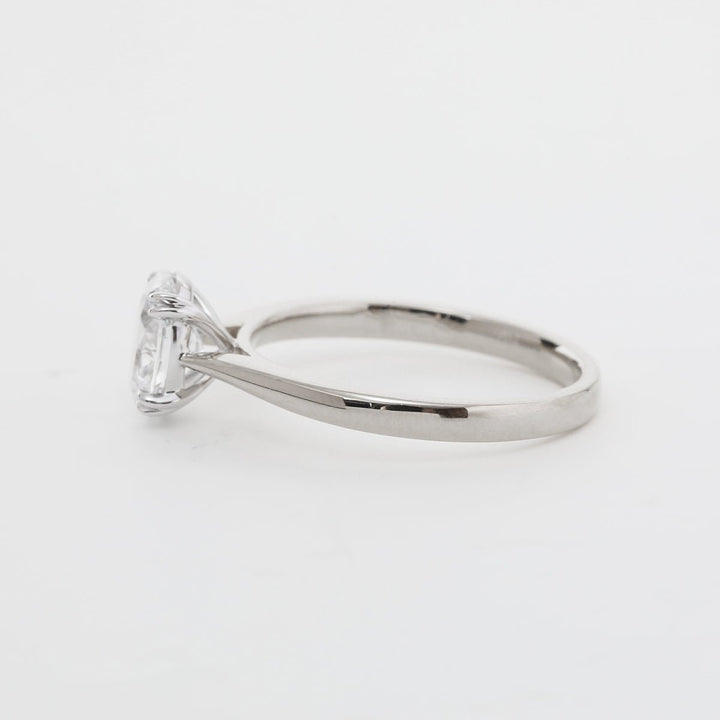 Gold Cathedral Oval Moissanite RingBest 2ct Oval Moissanite SolitaireOval Moissanite Cathedral Setting 14k
