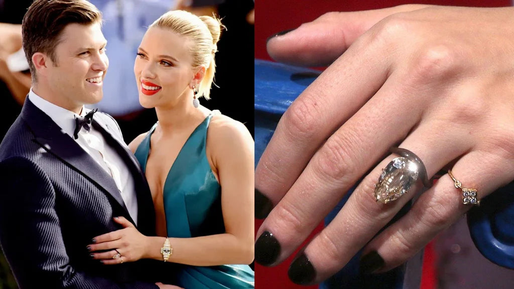 11.0CT Oval Cut Diamond Scarlett Johansson Inspired Engagement Ring