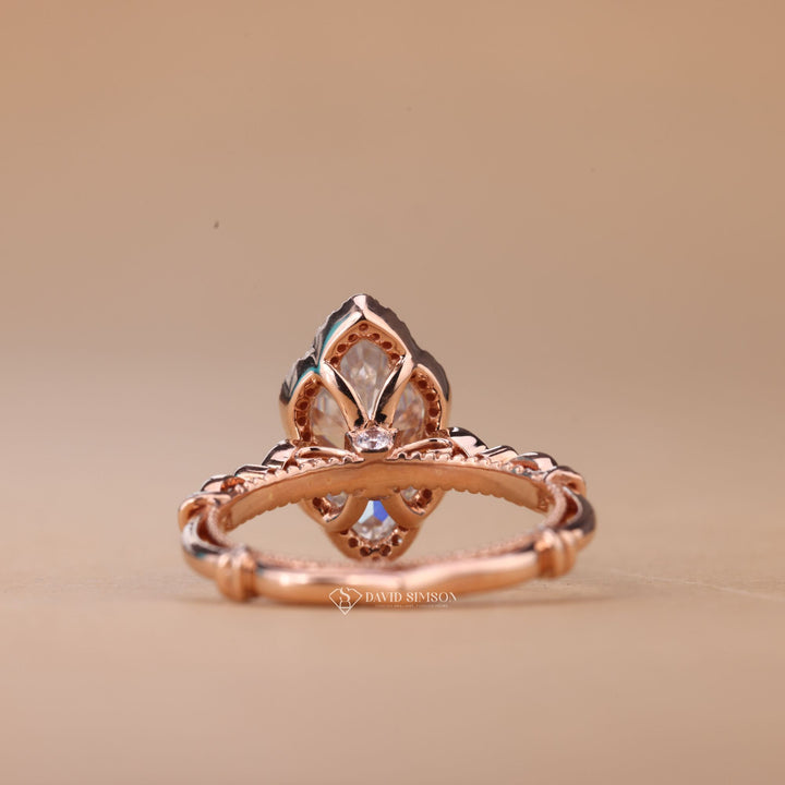 14K Gold Vintage Ring
18K Gold Marquise Ring
Platinum Marquise Halo
Marquise Solitaire Ring
Lab Moissanite Engagement
