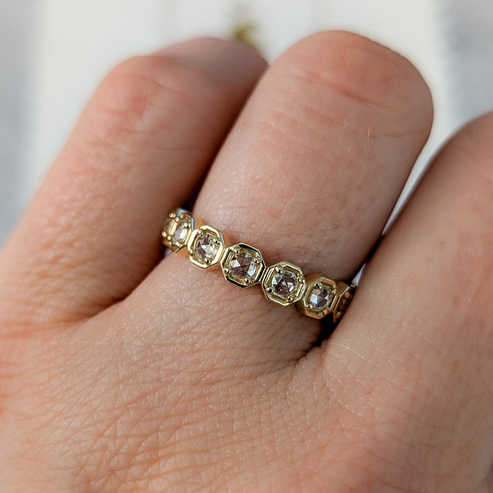 Rose Cut Wedding Ring
Alternative Bridal
Step Cut Moissanite
Conflict Free Ring
Eco Friendly Jewelry

