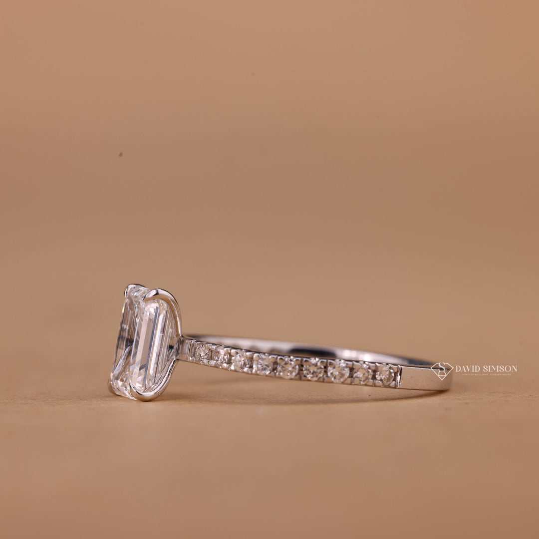 Hidden Halo Emerald Moissanite
VVS1 Emerald Cut Moissanite
Lab Grown Emerald Ring
