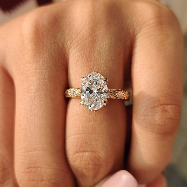 Milgrain Engagement Ring
Unique Vintage Ring
Lab Grown Moissanite
Victorian Style Ring

