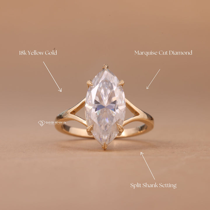 4 Carat Moissanite Ring
Marquise Cut Wedding Ring
Lab Grown Moissanite Ring
14K Gold Marquise Ring
18K Gold Split Shank
Platinum Marquise Moissanite
D Color Marquise Cut
