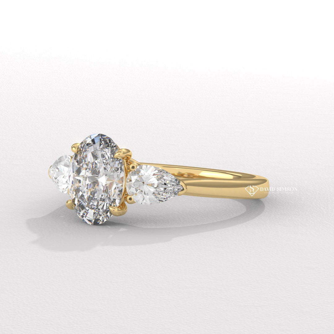 Large Moissanite Ring
Oval Cut Ring
Side Stone Engagement Ring
VVS Moissanite
