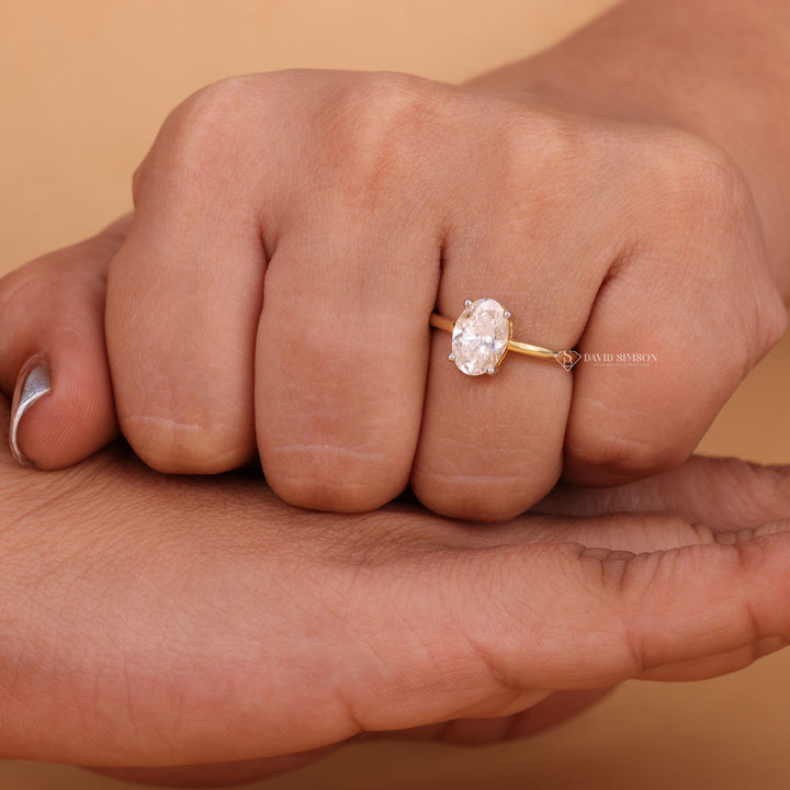 14K White Gold Oval Ring
18K Yellow Gold Moissanite Solitaire
Rose Gold Oval Cut Ring
Platinum Oval Engagement Ring
