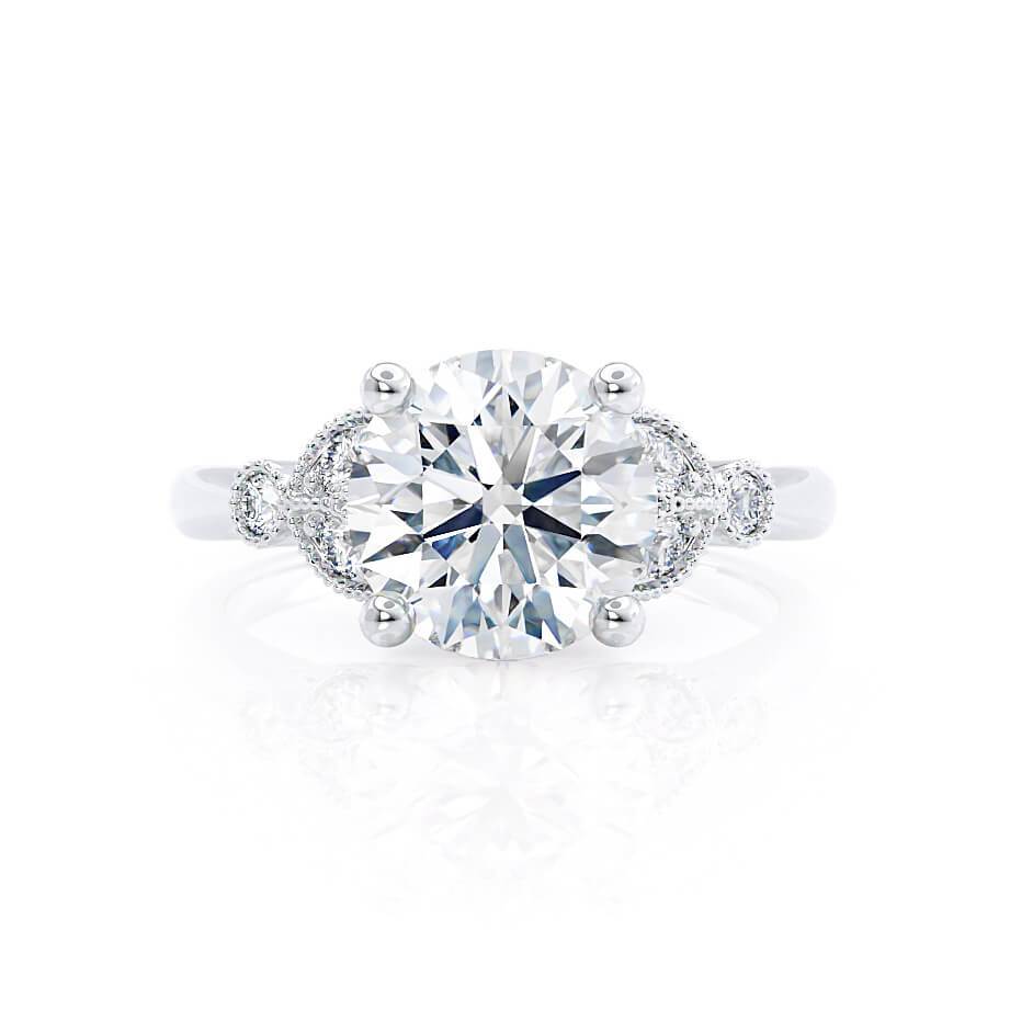 round-shaped-moissanite-cluster-style-engagement-ring