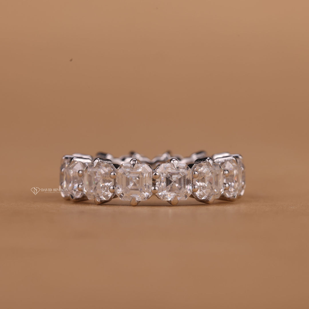 Ethical Wedding Band for Her
Sustainable Diamond Alternative
Affordable Luxury Eternity Ring
Conflict Free Moissanite Band
Vintage Art Deco Moissanite Ring
