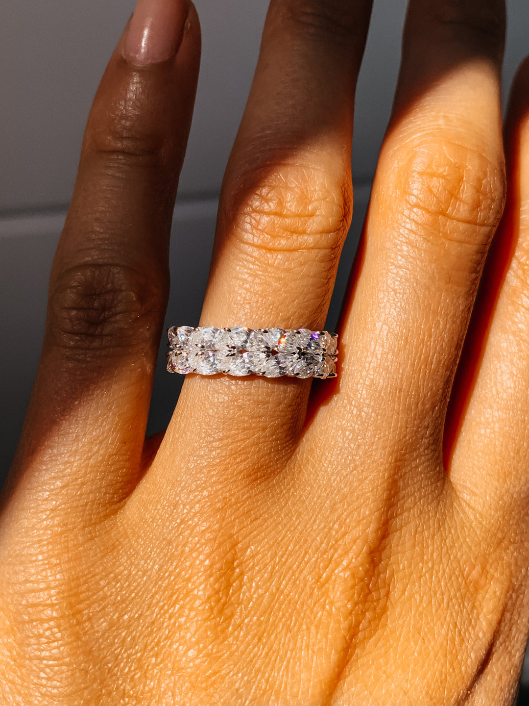 marquise-shaped-moissanite-wedding-band