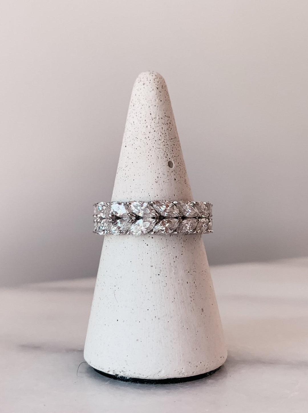 marquise-shaped-moissanite-wedding-band