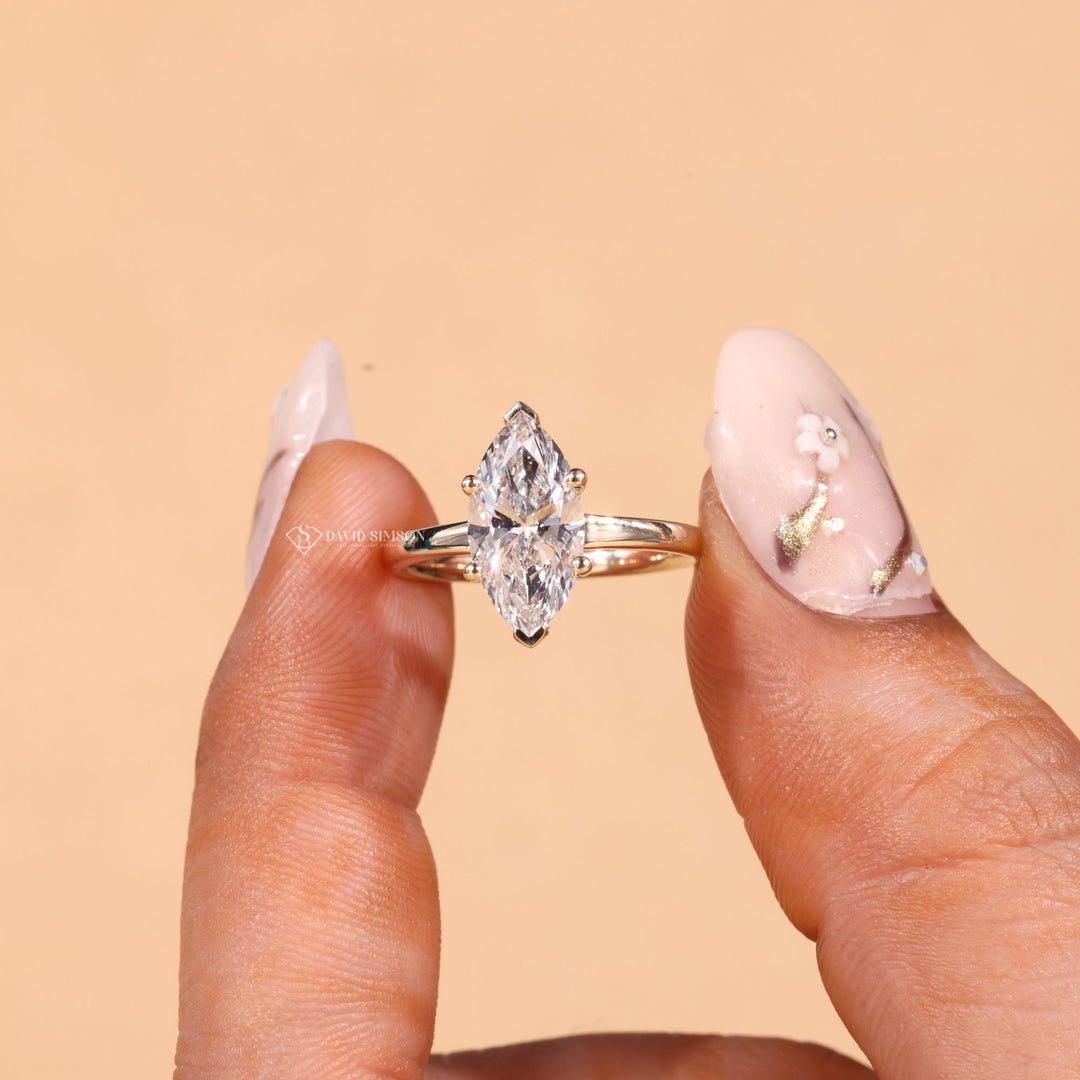 Marquise Cut Moissanite, Marquise Solitaire Ring, Marquise Engagement Ring, Moissanite Solitaire, Marquise Cut Jewelry,