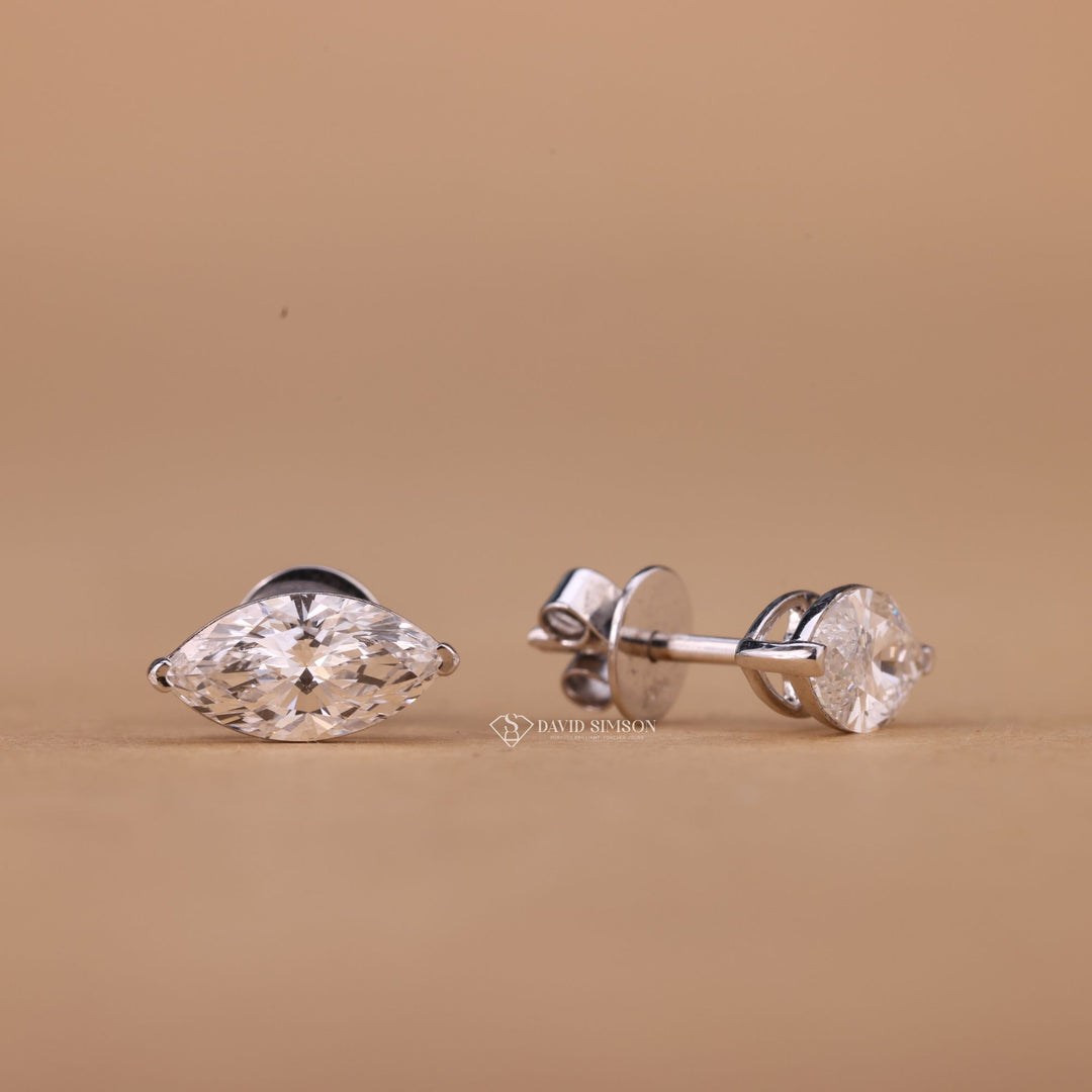 Marquise Diamond Alternative
Eco-Friendly Stud Earrings
Marquise Solitaire Studs
