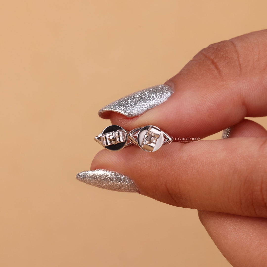 Dainty Marquise Earrings
White Gold Moissanite Studs
Rose Gold Marquise Studs
