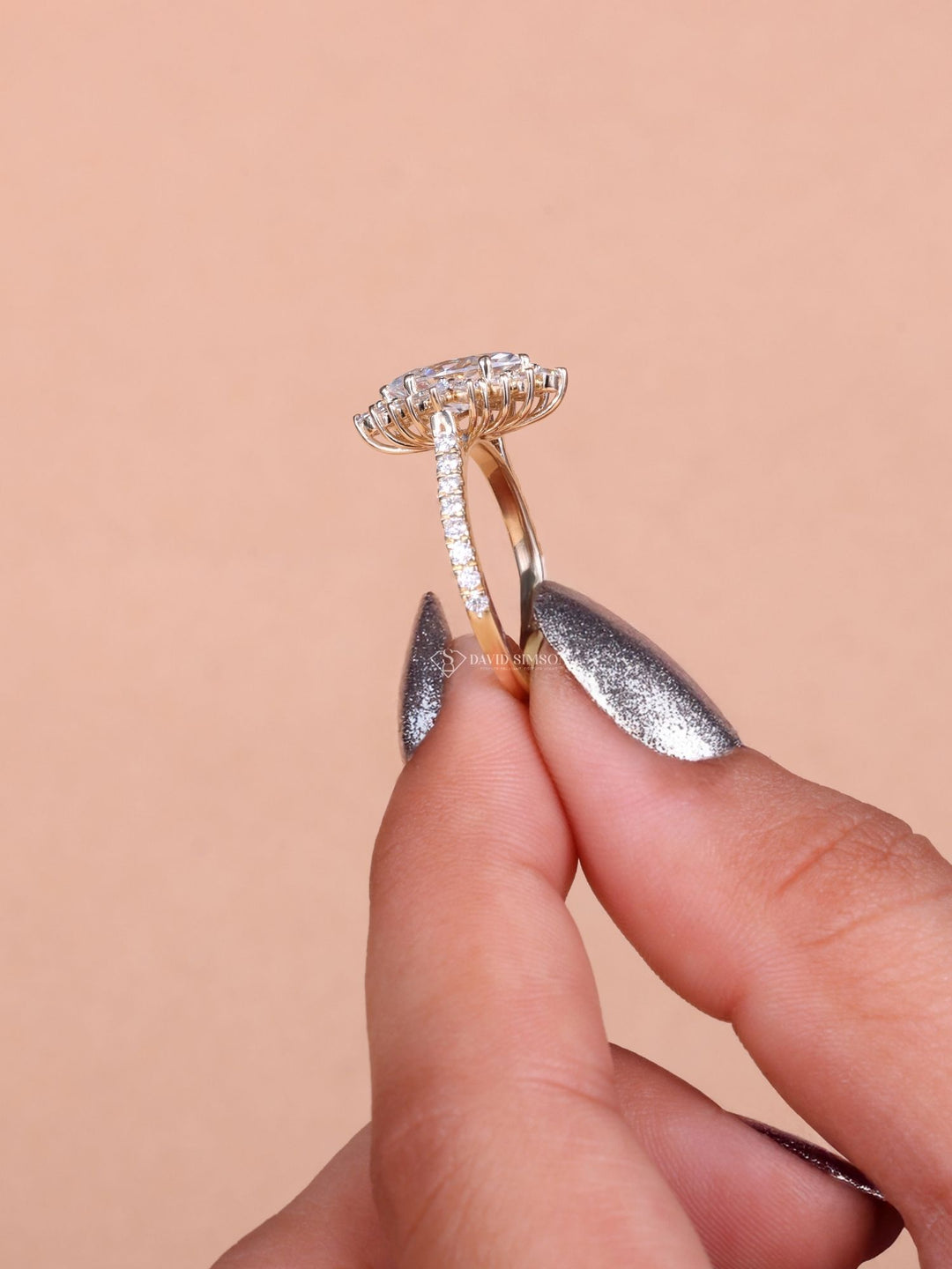 Marquise three-stone engagement ring, Marquise side stone engagement ring, Marquise cathedral engagement ring, Marquise bezel engagement ring,