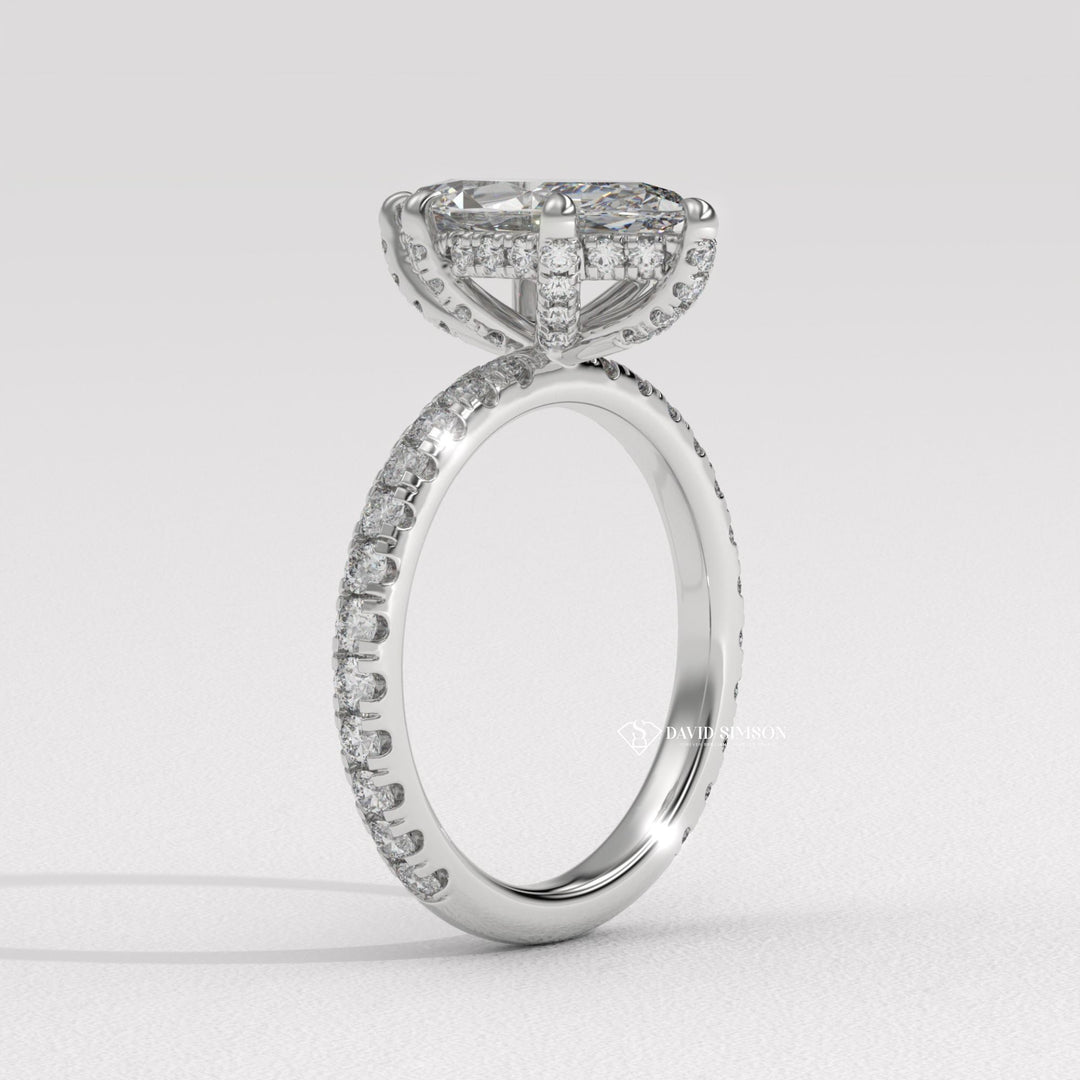 Marquise ethical engagement ring, 