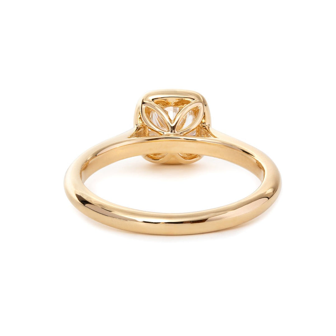 Minimal Cushion Bezel Engagement Ring
