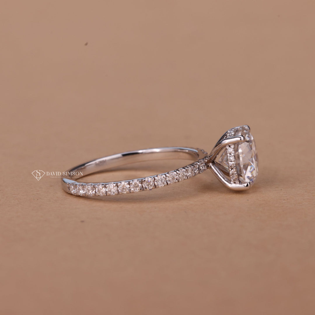 Hidden Accent Engagement Ring
Minimalist Engagement Ring
Solitaire with Hidden Halo
Secret Sparkle Engagement Ring
