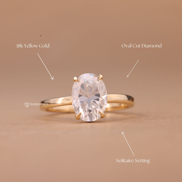 Classic Solitaire Setting
Affordable Engagement Ring
Sustainable Solitaire Ring
Conflict Free Oval Ring
Ethical Moissanite Ring
