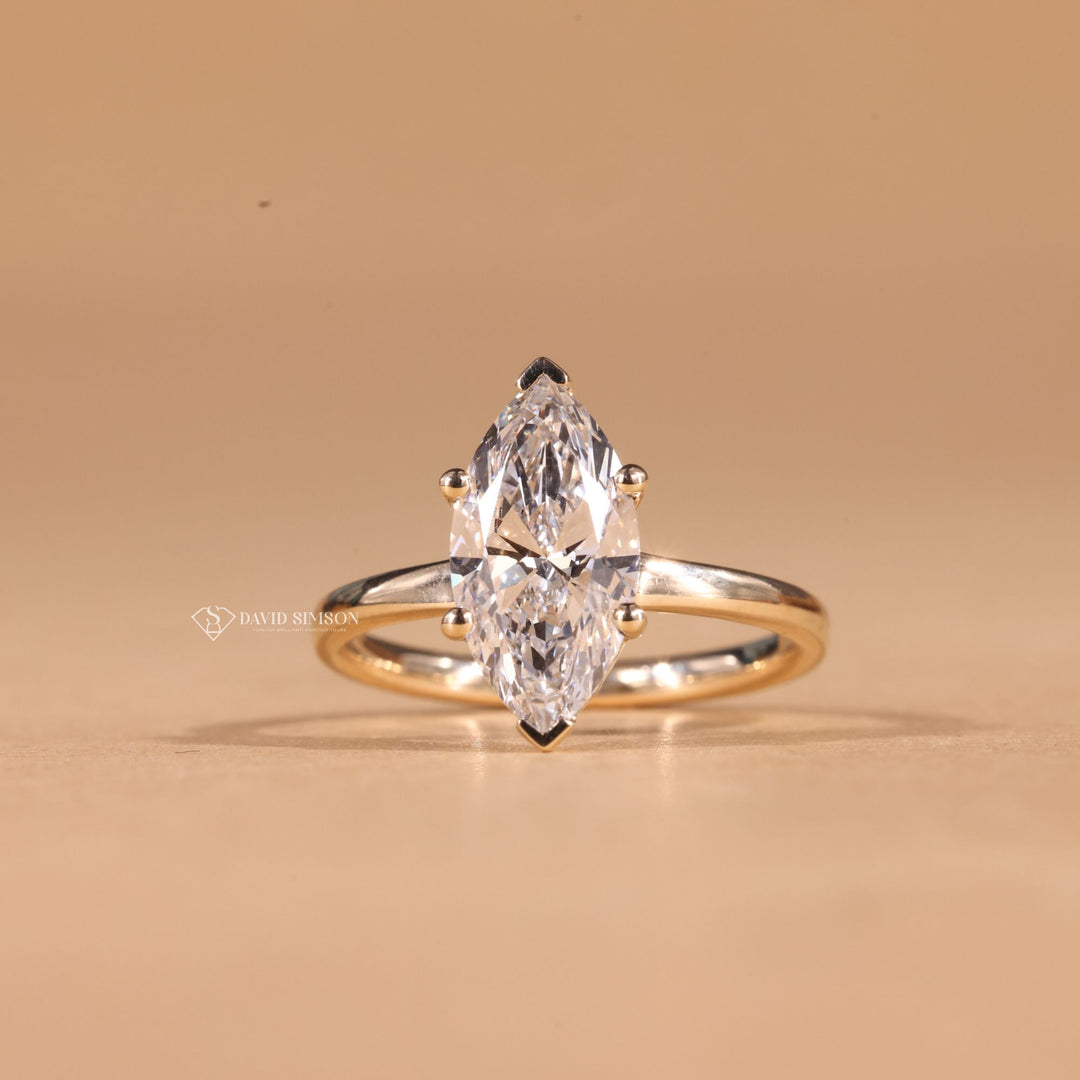 Modern Bridal Ring, Custom Moissanite Ring, High Clarity Moissanite, Pointed Cut Ring, Wedding Jewelry, 
