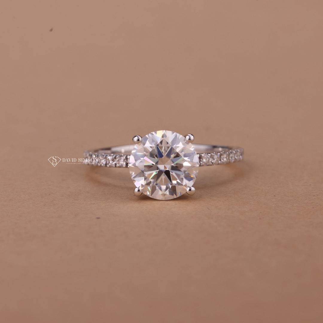 Secret Sparkle Engagement Ring
Unique Hidden Halo Setting
Modern Bride Engagement Ring
