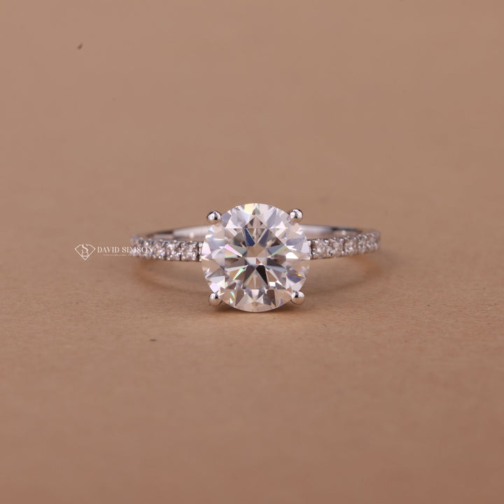 Secret Sparkle Engagement Ring
Unique Hidden Halo Setting
Modern Bride Engagement Ring
