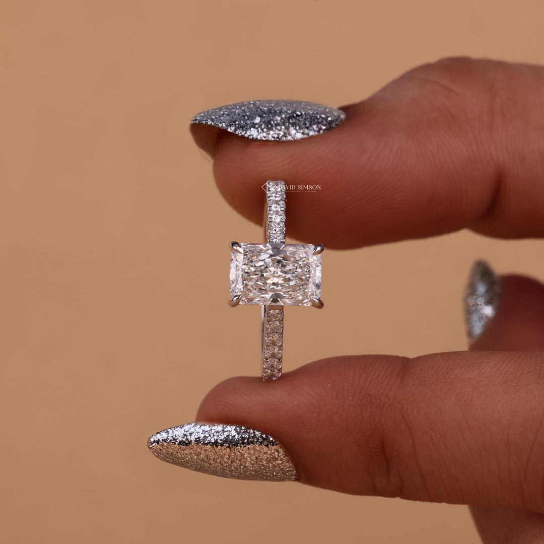 Dainty Radiant Ring
Minimalist Hidden Halo
Radiant Cut Solitaire
