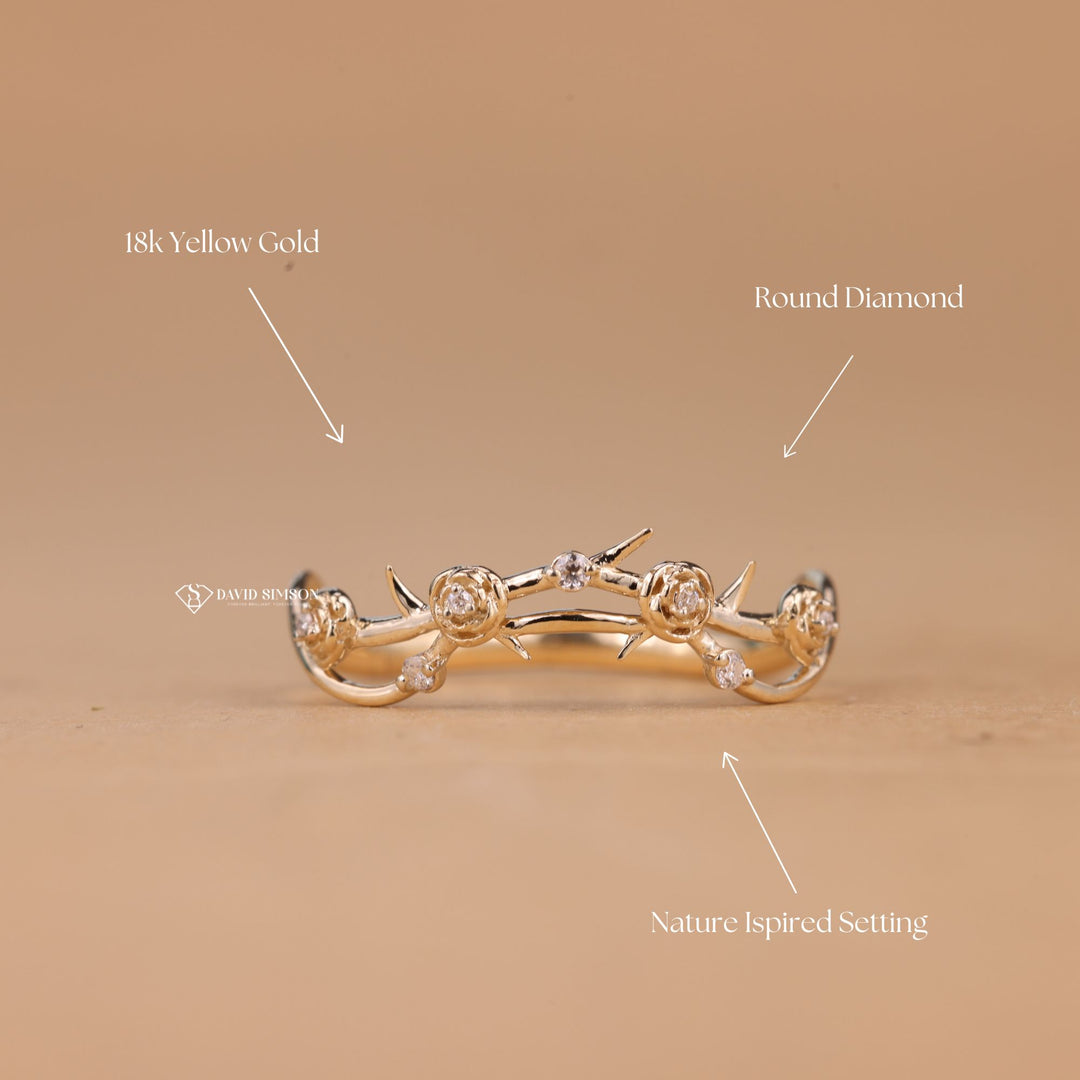 14K Gold Flower Ring
18K Gold Nature Band
Platinum Floral Band
D Color Moissanite
VVS1 Moissanite Band
Rose Gold Flower Band