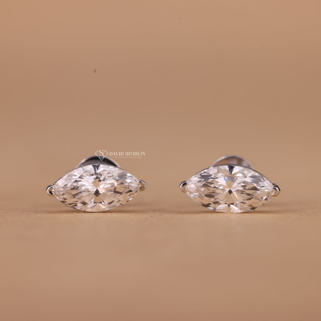 Marquise Cut Moissanite Studs
Moissanite Diamond Earrings
Marquise Moissanite Studs
14K Gold Marquise Earrings
