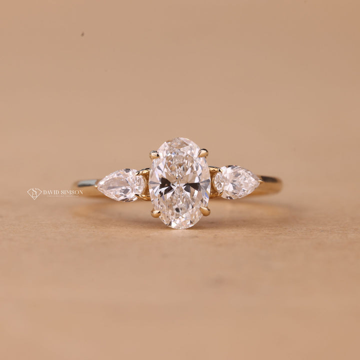 Elegant Oval Solitaire
Oval Moissanite Jewelry
Round Side Stone Ring
